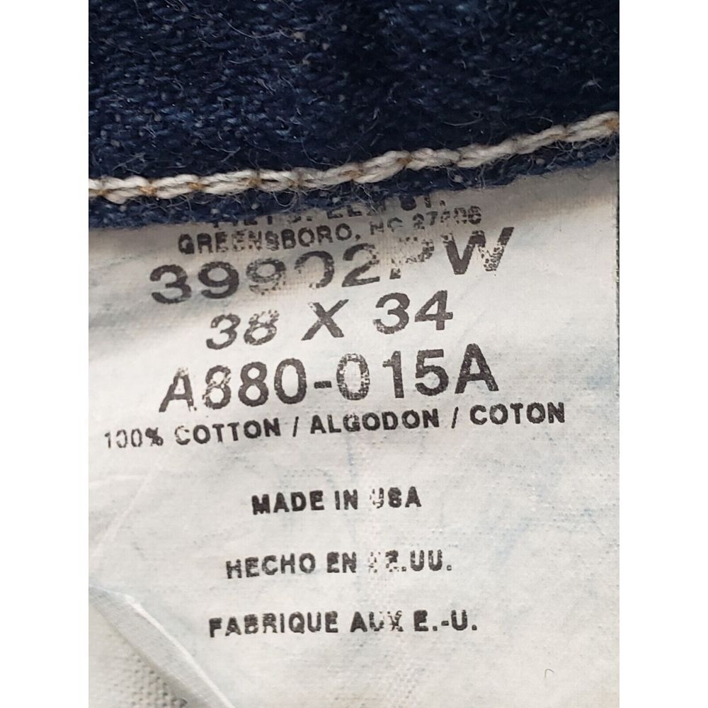 Vintage Wrangler Rugged Wear Mens Blue Jeans Size 38x34 Straight Fit USA - Picture 7 of 7